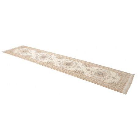 Tappeto Isfahan Persia beige marrone 87x398