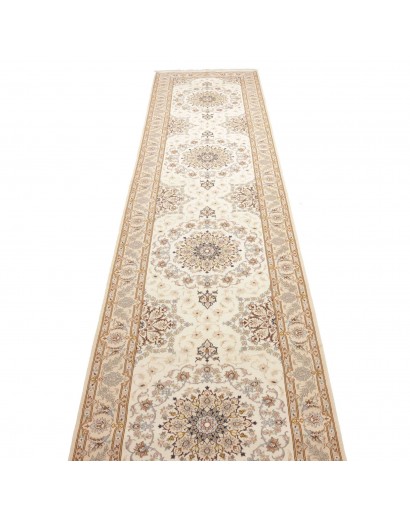 Tappeto Isfahan Persia beige marrone 87x398
