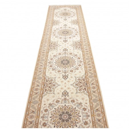 Tappeto Isfahan Persia beige marrone 87x398