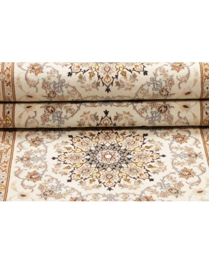 Tappeto Isfahan Persia beige marrone 87x398