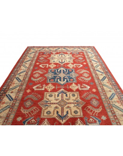 Tappeto Kazak Fine Pakistan marrone rosso 250x379