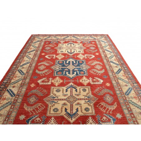 Tappeto Kazak Fine Pakistan marrone rosso 250x379