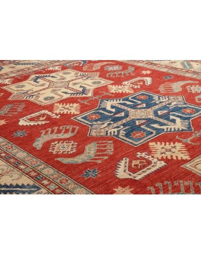 Tappeto Kazak Fine Pakistan marrone rosso 250x379