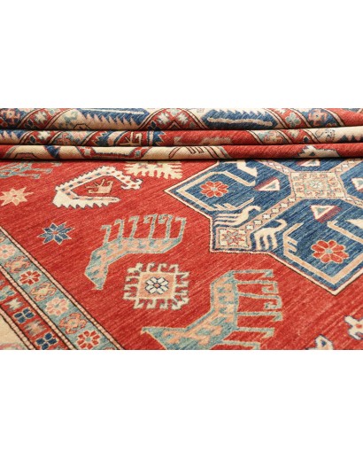 Tappeto Kazak Fine Pakistan marrone rosso 250x379