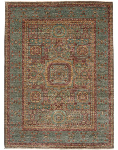 Tappeto Mamlouk Pakistan azzurro arancione 153x207