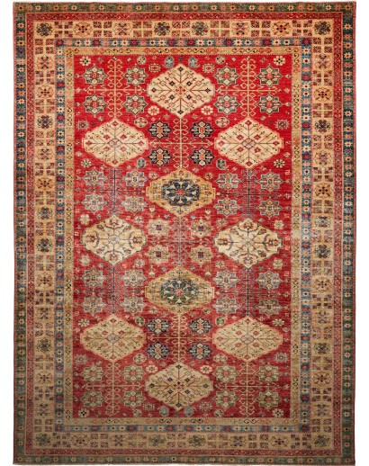 Tappeto Kazak Fine Pakistan rosso marrone 278x374