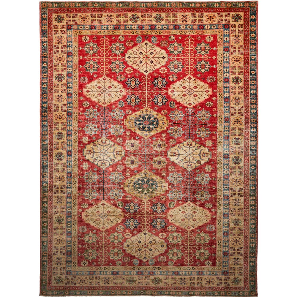 Tappeto Kazak Fine Pakistan rosso marrone 278x374