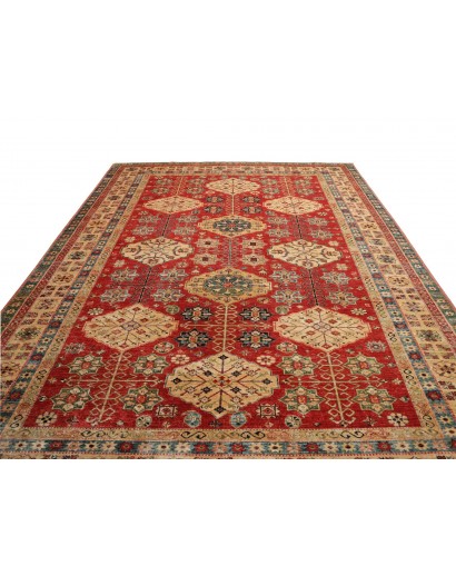 Tappeto Kazak Fine Pakistan rosso marrone 278x374