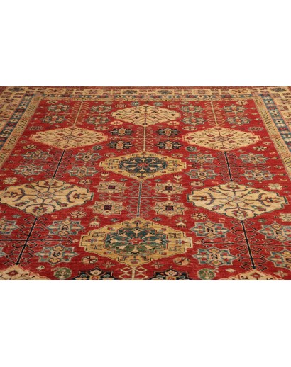 Tappeto Kazak Fine Pakistan rosso marrone 278x374