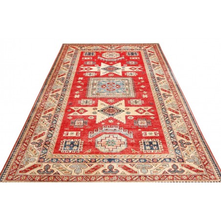 Tappeto Kazak Fine Pakistan marrone rosso 199x303