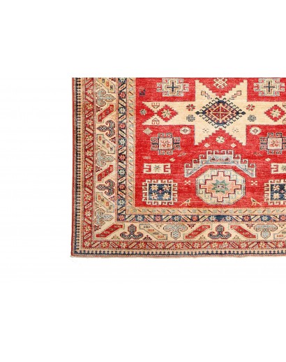 Tappeto Kazak Fine Pakistan marrone rosso 199x303