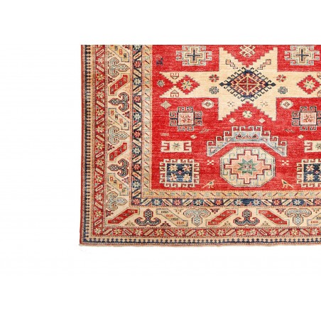 Tappeto Kazak Fine Pakistan marrone rosso 199x303