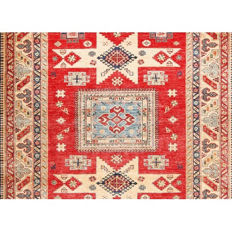 Tappeto Kazak Fine Pakistan marrone rosso 199x303