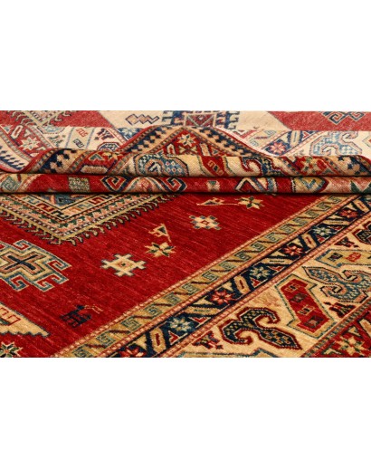 Tappeto Kazak Fine Pakistan marrone rosso 199x303