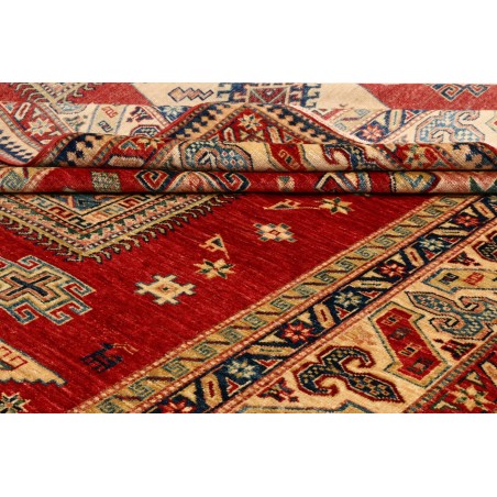 Tappeto Kazak Fine Pakistan marrone rosso 199x303