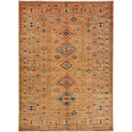Tappeto Kazak Fine Pakistan arancione bianco 149x205