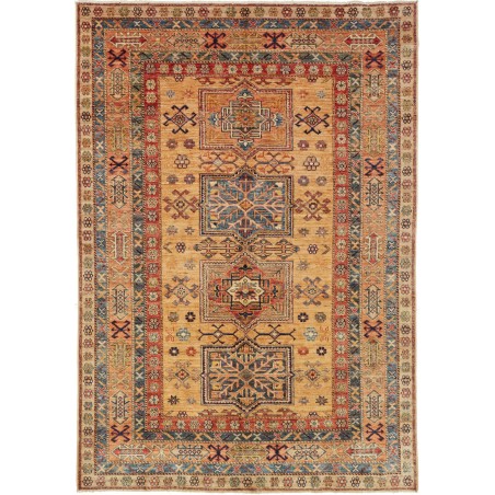 Tappeto Kazak Fine Pakistan arancione marrone 147x212