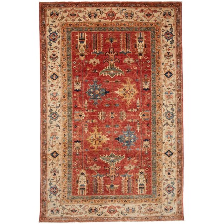 Tappeto Kazak Fine Pakistan rosso marrone 199x304