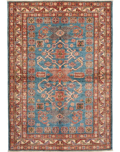 Tappeto Kazak Fine Pakistan bianco arancione 107x156