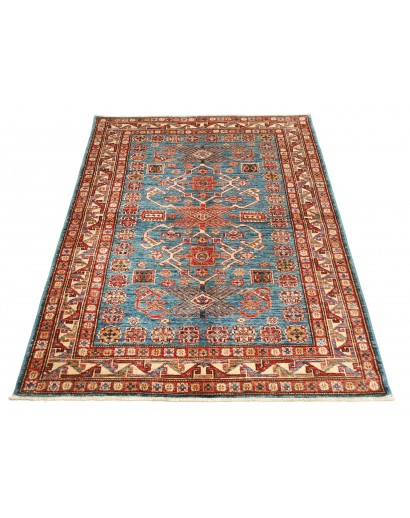 Tappeto Kazak Fine Pakistan bianco arancione 107x156