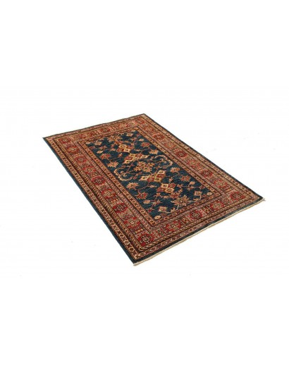 Tappeto Kazak Fine Pakistan azzurro arancione 100x143