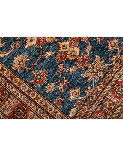 Tappeto Kazak Fine Pakistan azzurro arancione 100x143