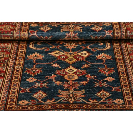 Tappeto Kazak Fine Pakistan azzurro arancione 100x143