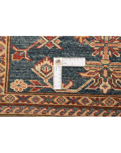Tappeto Kazak Fine Pakistan azzurro arancione 100x143