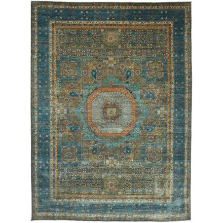 Tappeto Mamlouk Pakistan azzurro marrone 270x372