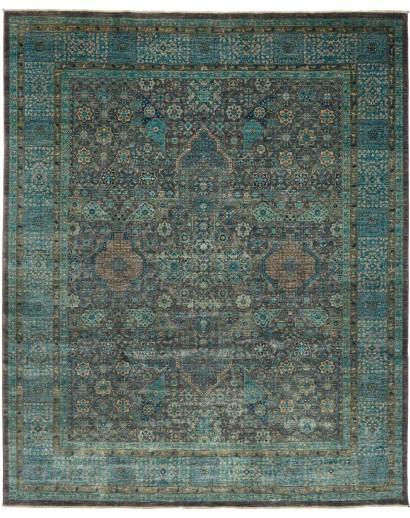 Tappeto Mamlouk Pakistan azzurro grigio 251x306