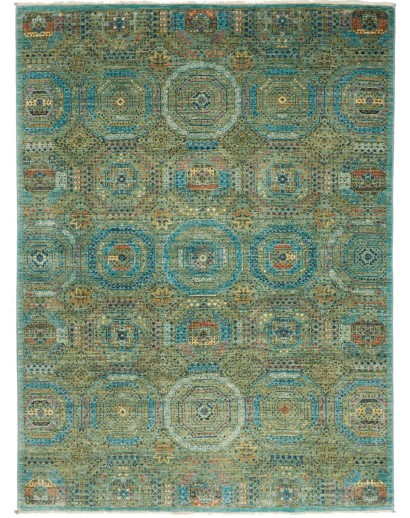 Tappeto Mamlouk Pakistan bianco giallo 173x232
