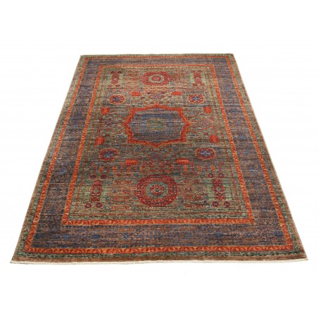 Tappeto Mamlouk Pakistan azzurro bianco 125x183