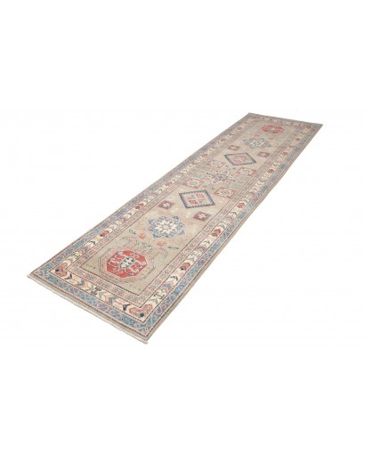 Tappeto Kazak Afghanistan beige grigio 84x307