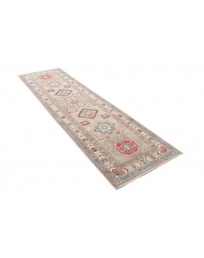 Tappeto Kazak Afghanistan beige grigio 84x307