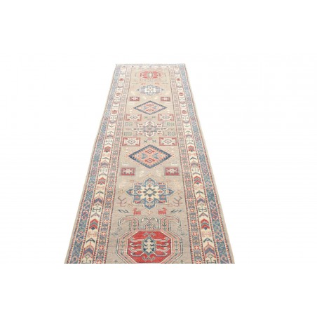 Tappeto Kazak Afghanistan beige grigio 84x307