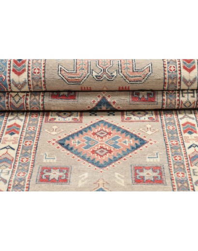 Tappeto Kazak Afghanistan beige grigio 84x307