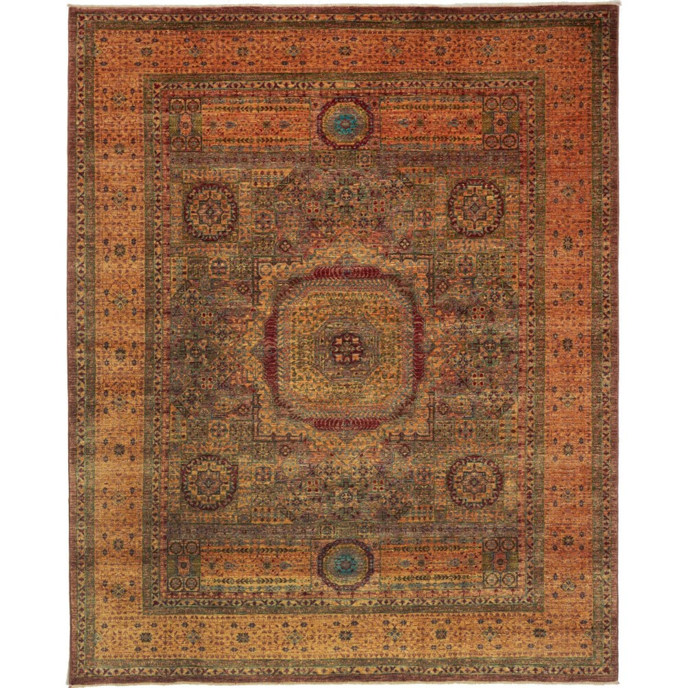 Tappeto Mamlouk Pakistan marrone bianco 207x255 Tappeto Mamlouk Pakistan marrone bianco 207x255