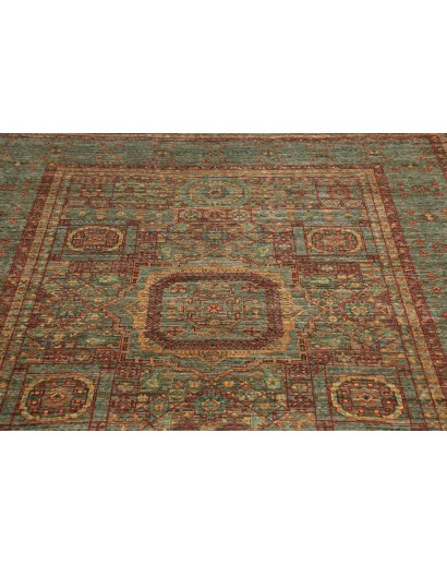 Tappeto Mamlouk Pakistan azzurro arancione 153x207
