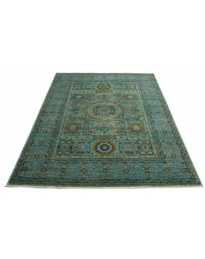 Tappeto Mamlouk Pakistan azzurro grigio 149x199