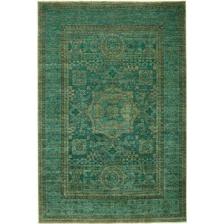 Tappeto Mamlouk Pakistan verde bianco 207x305