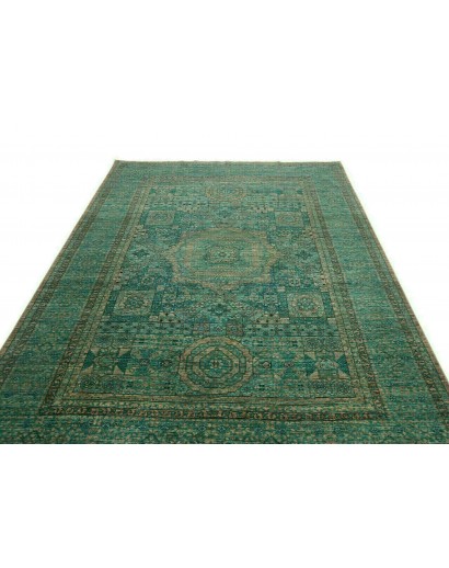 Tappeto Mamlouk Pakistan verde bianco 207x305