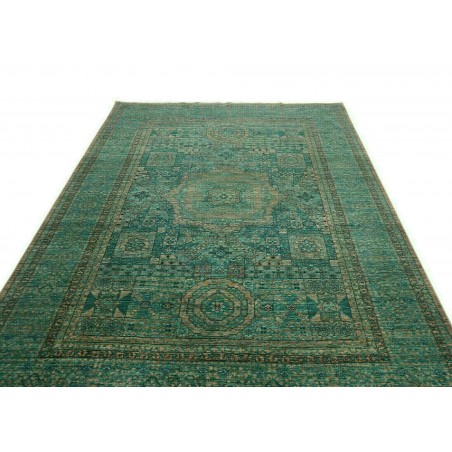 Tappeto Mamlouk Pakistan verde bianco 207x305