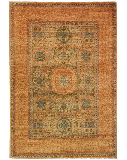 Tappeto Mamlouk Pakistan arancione bianco 153x221