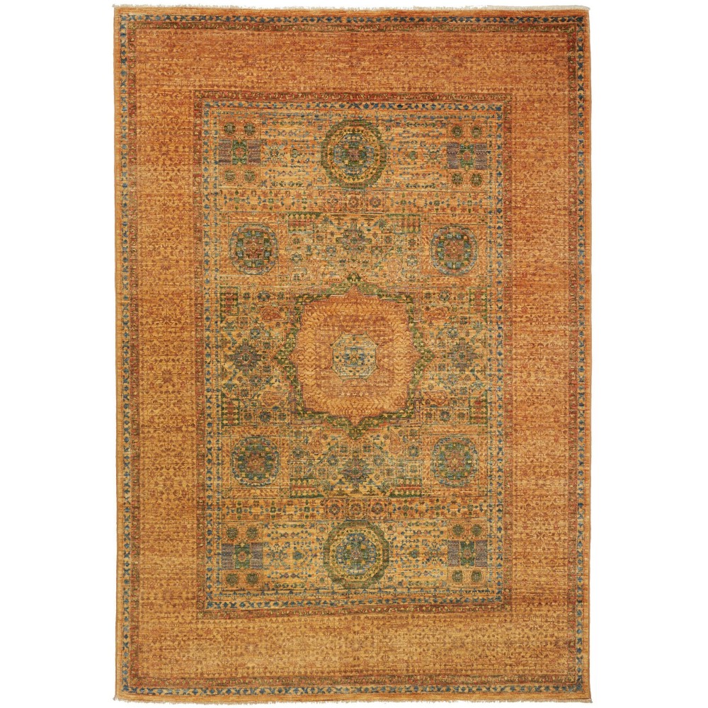 Tappeto Mamlouk Pakistan arancione bianco 153x221 Tappeto Mamlouk Pakistan arancione bianco 153x221