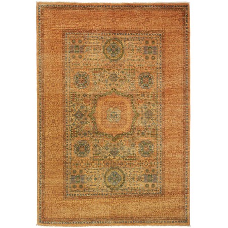 Tappeto Mamlouk Pakistan arancione bianco 153x221