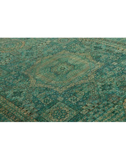 Tappeto Mamlouk Pakistan verde bianco 207x305