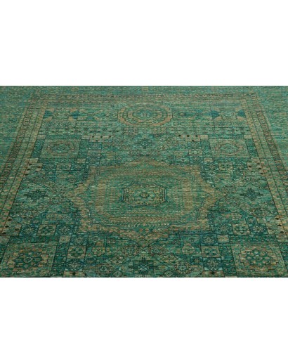 Tappeto Mamlouk Pakistan verde bianco 207x305