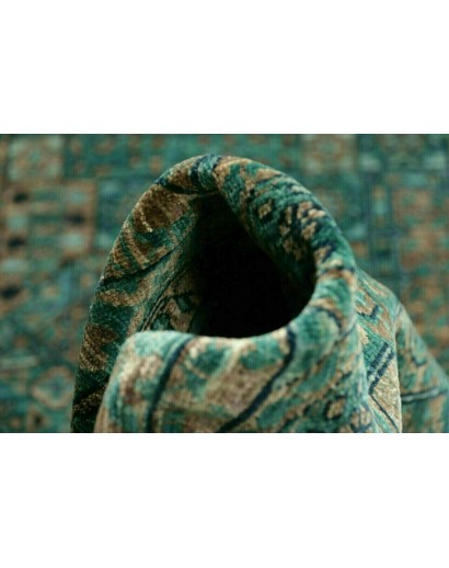 Tappeto Mamlouk Pakistan verde bianco 207x305