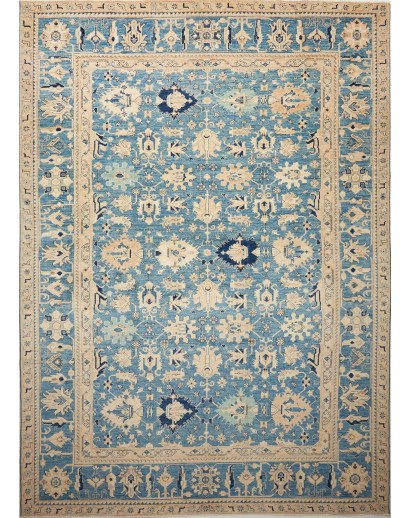 Tappeto Kazak Fine Pakistan azzurro grigio 267x367