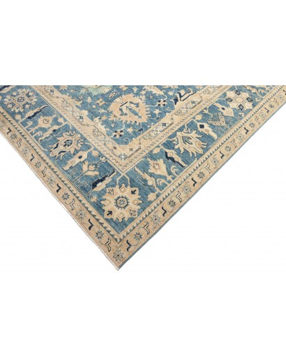 Tappeto Kazak Fine Pakistan azzurro grigio 267x367